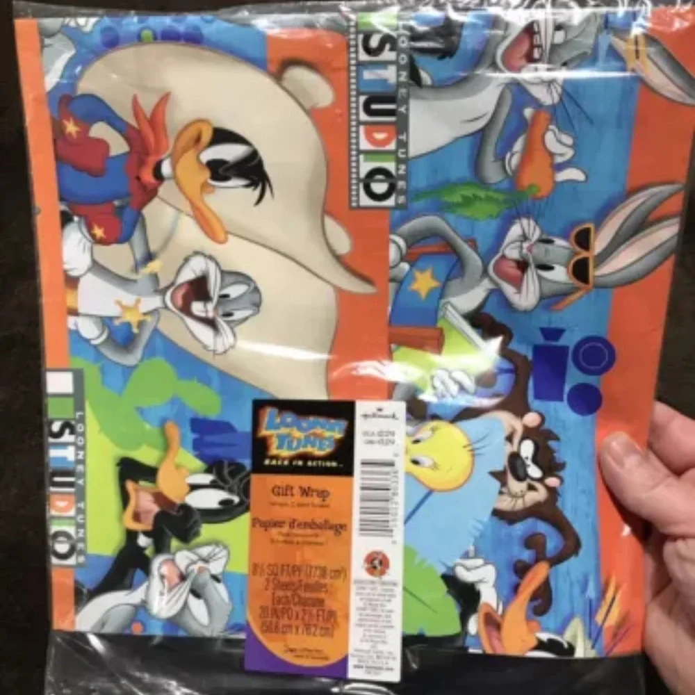 Looney Tunes Hallmark Bugs Bunny Wrapping Paper 2 Sheets Gift Wrap 3 Packs